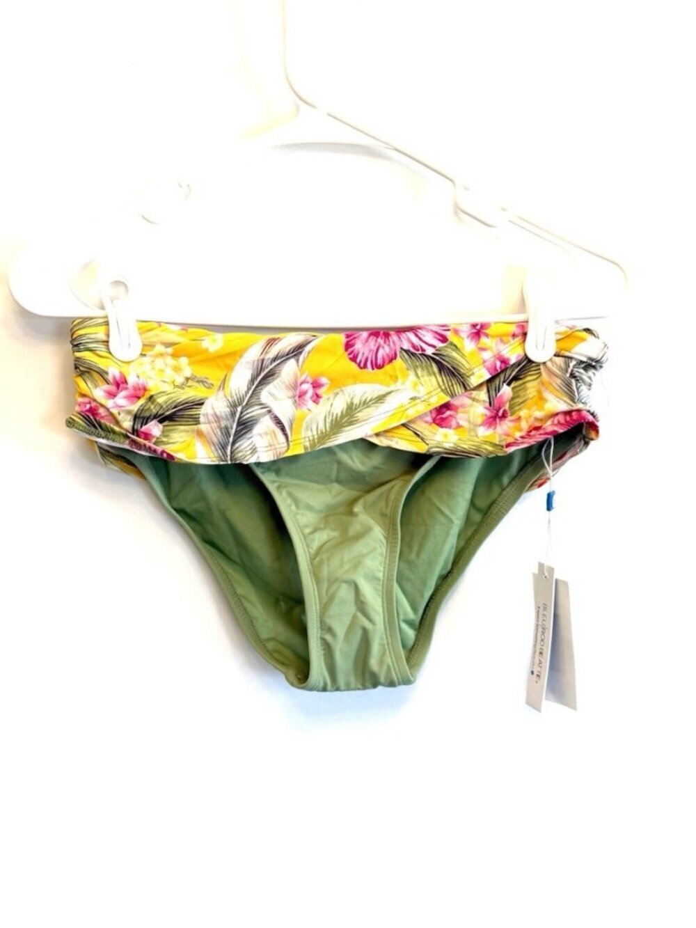 Bleu Rod Beattie Women’s Green Yellow Floral Bikini Bottom Size 4